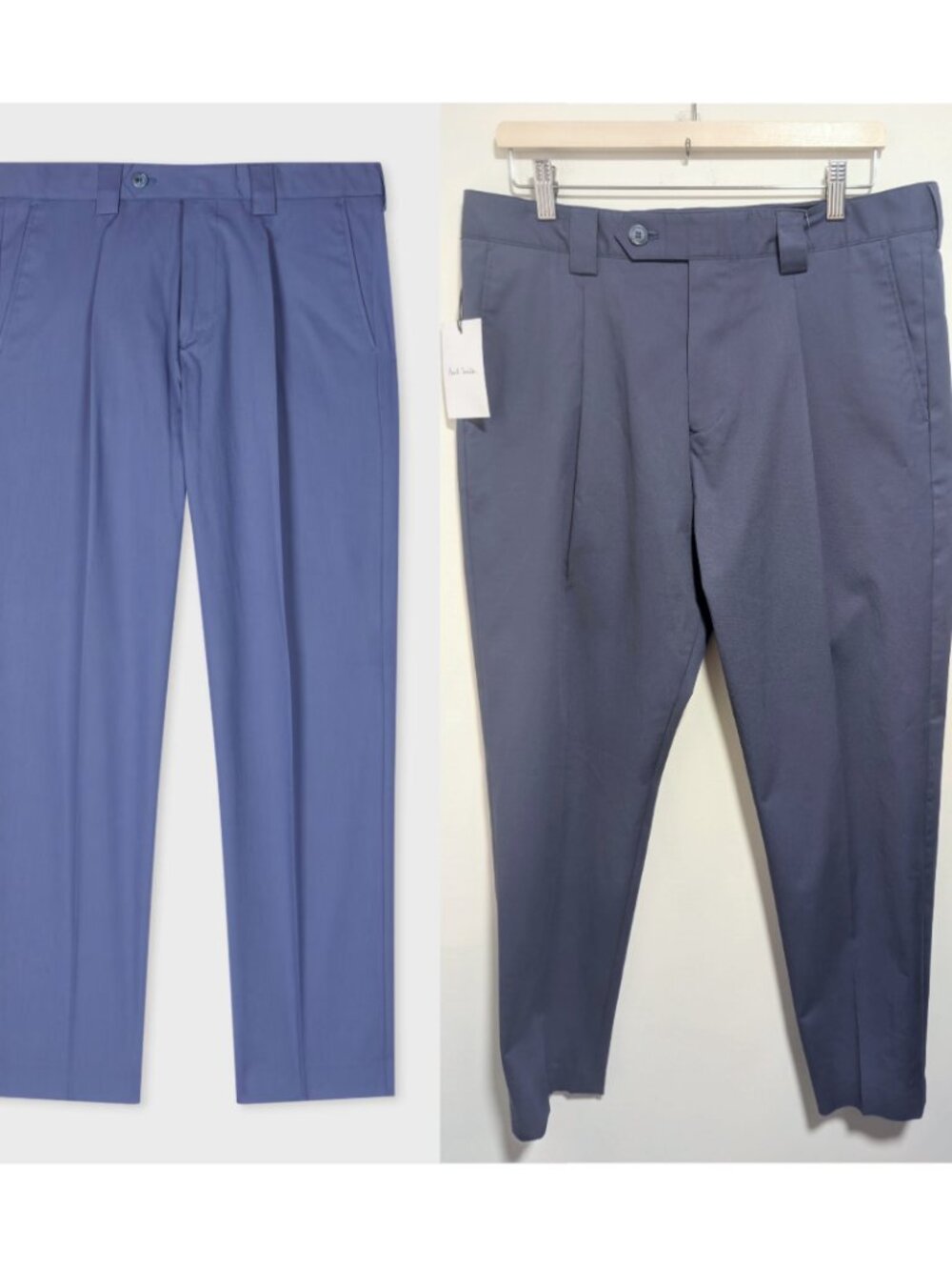 Paul Smith | Organic Blue Stretch-Cotton Twill Pleated Trousers In Blue